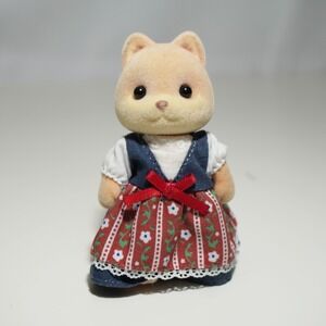 Caramel Dog Mom Calico Critters Sylvanian Families Doll Dress Miniature Figure